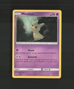 Mimikyu SM29 Sun & Moon Black Star Promo Holo Pokemon Card LP - Image 1