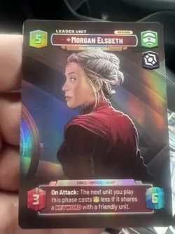 Star Wars Unlimited Morgan Elsbeth Leader Unit Foil Card Stock Card - Image 1