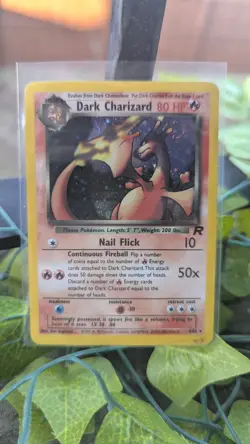 Pokemon Card Dark Charizard Holo Rare Team Rocket 4/82 80 HP English - Image 1