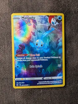 Pokemon TCG Manaphy Full Art Ultra Rare Holo Card GG06/GG70 Crown Zenith NM - Image 1