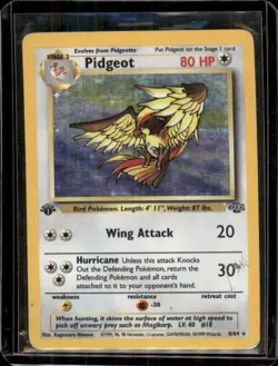Pidgeot 8/64 Jungle 1st Edition Holo Rare Pokemon Card Heavy Played Condition - Image 1