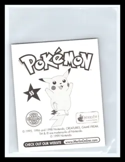 💥 Muk Merlin Pokemon 1999 Vintage Album Sticker Silver Prism Holo # S14 - Image 2