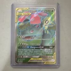 Pokemon Celebi & Venusaur GX TAG TEAM Full Art Holo SM-Team Up Ultra Rare 159/1… - Image 1