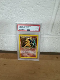 Pokemon Neo Genesis Typhlosion Holo Rare Card #17/111 PSA 8 - Image 2