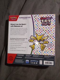 pokemon 151 zapdos ex and alakazam ex collection box - Image 5