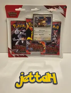 Pokemon - Destined Rivals - 3-Pack Blister (Kangaskhan) SV10 NEW/SEALED! - Image 2