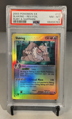 2003 Pokemon Ex Slaking Reverse Holo/Foil 12/109 Ruby & Sapphire #12 PSA 8 - Image 1