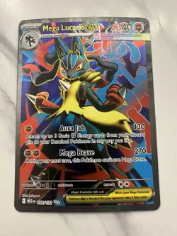 Pokemon TCG Holo Ultra Rare Full Art Mega Lucario EX 160/132 - Image 1