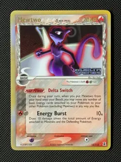 Pokemon Cards Mewtwo 12/113 Reverse Holo STAMPED Delta Species Holo Rare - Image 1