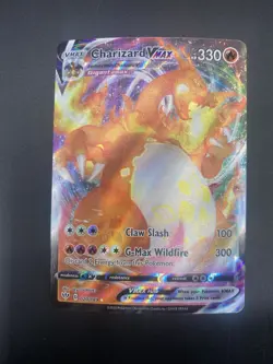 Pokemon TCG Charizard VMAX Darkness Ablaze Holo Ultra Rare Card 020/189 - Image 1