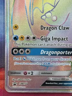 Pokemon Dragonite GX SM156 Black Star Promo Holo Card - Image 4