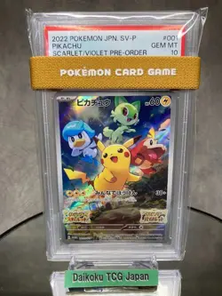 Pikachu - 001/SV-P 001/SV-P Sv-P Promotional Cards Holo (Japanese) PSA10 - Image 1