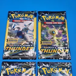 Pokemon TCG Sun & Moon Lost Thunder 3-Card Pack Lot of 4 - Full Art Set - Image 2