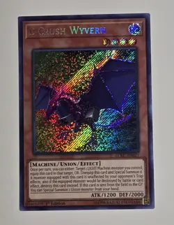 C-Crush Wyvern LCKC-EN021 1st Edition Secret Rare Yugioh TCG Card NM/M - Image 1