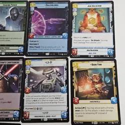 Star Wars Unlimited Card Lot Of 51 TCG 1 Legendary 14 Rare 36 Uncommon - Image 5