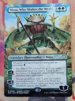 Nissa, Who Shakes the World (Borderless) MTG Commander: Bloomburrow (BLC) (NM) - Image 1