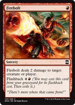 MTG MAGIC THE GATHERING - FIREBOLT X 4 - ETERNAL MASTERS NEAR MINT! - Image 1