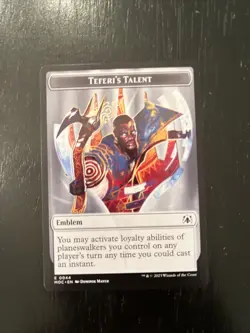 Teferi’s Talent Emblem Token 0044 X1X NM March of the Machine Commander MOC MTG - Image 1