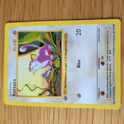 1ST EDITION SHADOWLESS RATTATA 61/102 POKEMON CARD (BASE SET) - Image 2