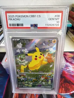 PSA 10 💎 2025 POKEMON SIMPLIFIED CHINESE CBB1 C-GEM PACK VOL 1, PIKACHU #08 - Image 1