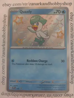 Pokemon Quaxly SVP 082 Black Star Promo Holo NM - Image 1