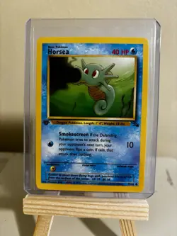 Pokemon - Horsea 49/62 - Fossil - 1st Edition - LP(Excellent) - Image 1