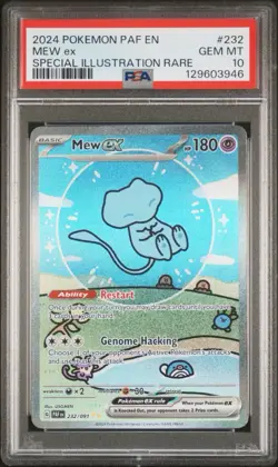 Pokemon Mew EX Bubble Mew PSA 10 Gem Mint 232/091 Sir SV Paldean Fates 2024 - Image 1