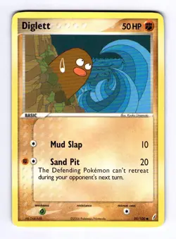 Diglett Crystal Guardians #50 (2006) Common LP Pokemon - Image 1