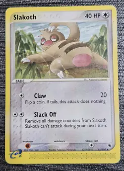 Pokemon TCG Slakoth 45/109 Ruby and Sapphire Uncommon NM - Image 1