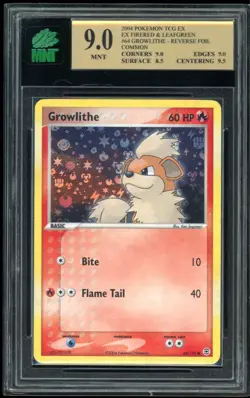 2004 Pokemon EX FireRed & LeafGreen #64 Growlithe Reverse Holo MNT 9 Mint - Image 1