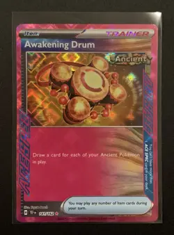 Awakening Drum - 141/162 - Ace Spec - SV5: Temporal Forces - Pokemon TCG - Image 1