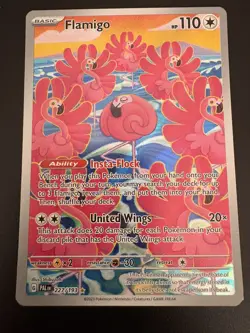 Pokemon TCG Flamigo 227/193 Illustration Rare – Paldea Evolved Scarlet & Violet - Image 1