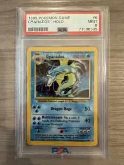 1999 Pokemon Gyarados PSA 9 Mint Holo #6 Base Set - Image 1