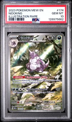 2023 POKEMON MEW EN-151 ILLUSTRATION RARE #174 NIDOKING PSA 10 - Image 1