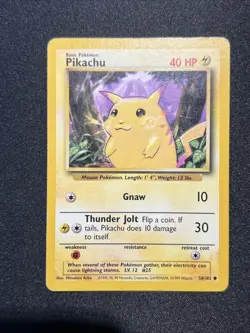 Pikachu 58/102 Base Set - Pokemon Card TCG 1999 - Image 1