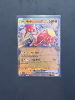 Pokemon Card - Medicham ex Sv07: Stellar Crown #080/142 Double Rare Holo 260 HP - Image 1
