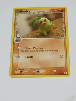 Chikorita 44/101 LP - Yuka Morii Clay Art - EX Dragon Frontiers Pokemon Card - Image 1