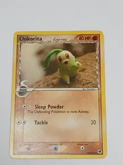 Chikorita 44/101 LP - Yuka Morii Clay Art - EX Dragon Frontiers Pokemon Card - Image 2