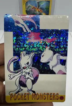 1999 Pokemon Japanese Bandai Pocket Monster Mewtwo Vending Card Sticker - NM - Image 1