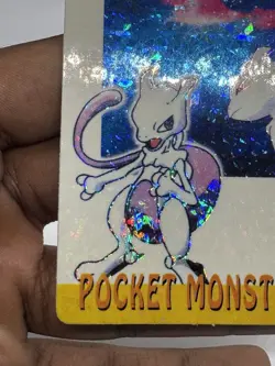 1999 Pokemon Japanese Bandai Pocket Monster Mewtwo Vending Card Sticker - NM - Image 3