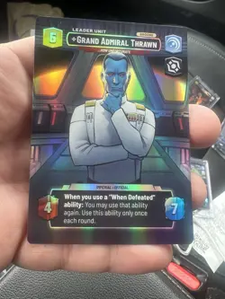 Star Wars Unlimited Grand Admiral Thrawn Leader Unit Holo Card Stock Card - Image 1