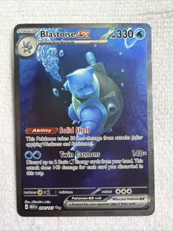 Pokemon TCG Blastoise EX Full Art Holo Card Scarlet & Violet-151 200/165 - Image 1