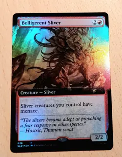 Mtg Magic: FOIL Ext. Art Angriffslustiger Remasuri,Belligerent Sliver, English - Image 2