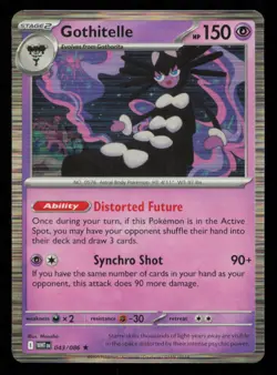 Gothitelle 043/086 Pokemon White Flare Rare Near Mint Holo Card NM - Image 1