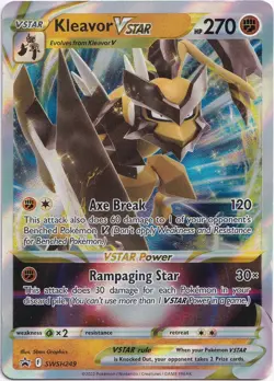 Pokemon Kleavor VSTAR Full Art Black Star Promo SWSH249 NM English - Image 1