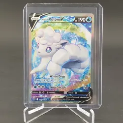 Pokemon - Alolan Vulpix V (Full Art) - 173/195 - Silver Tempest - Holo NM - Image 1