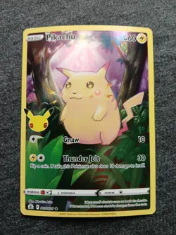 Pokemon TCG Pikachu 005/025 Celebrations Full Art Holo NM - Image 1