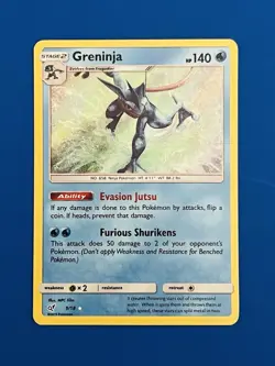 Pokemon TCG Greninja Detective Pikachu 9/18 Holo; Holo Rare - Image 1