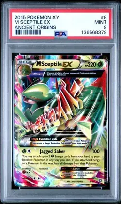 Mega Sceptile ex Holo Ultra Rare PSA 8 - (2015) Pokemon XY Ancient Origins #8/98 - Image 1