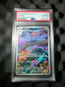 Pokemon Gloom Illustration Rare Holo 198/197 SV03: Obsidian Flames PSA 10 2023 - Image 1